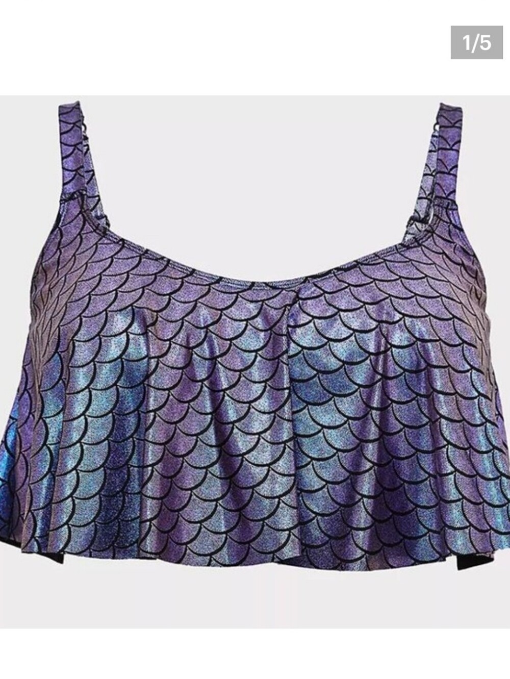 🆕🧜‍♀️ 2X Purple Iridescent Mermaid Wireless Bikini Top 2X 🧜‍♀️